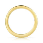 Halve ring van 750 geelgoud met synthetische diamanten van 1 karaat - aanzicht 2