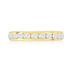 Halve ring van 750 geelgoud met synthetische diamanten van 1 karaat - afbeelding 3