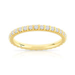 Alliance or 750 jaune diamants synthétiques 0.50ct - vue 1