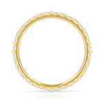 Alliance or 750 jaune diamants synthétiques 0.50ct - vue 2