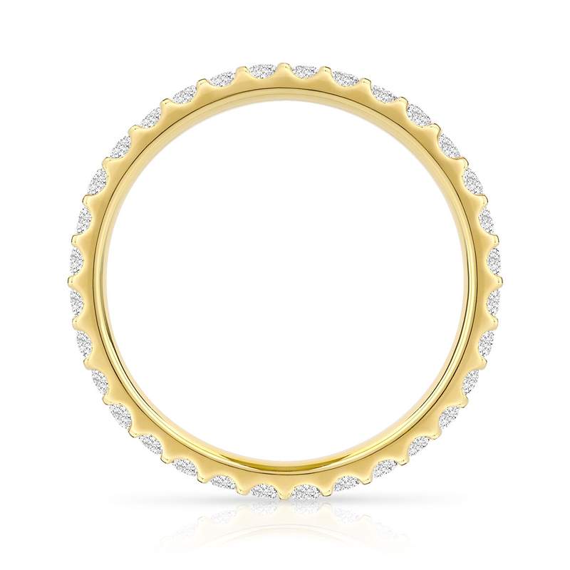 Alliance or 750 jaune diamants synthétiques 0.50ct - vue 2