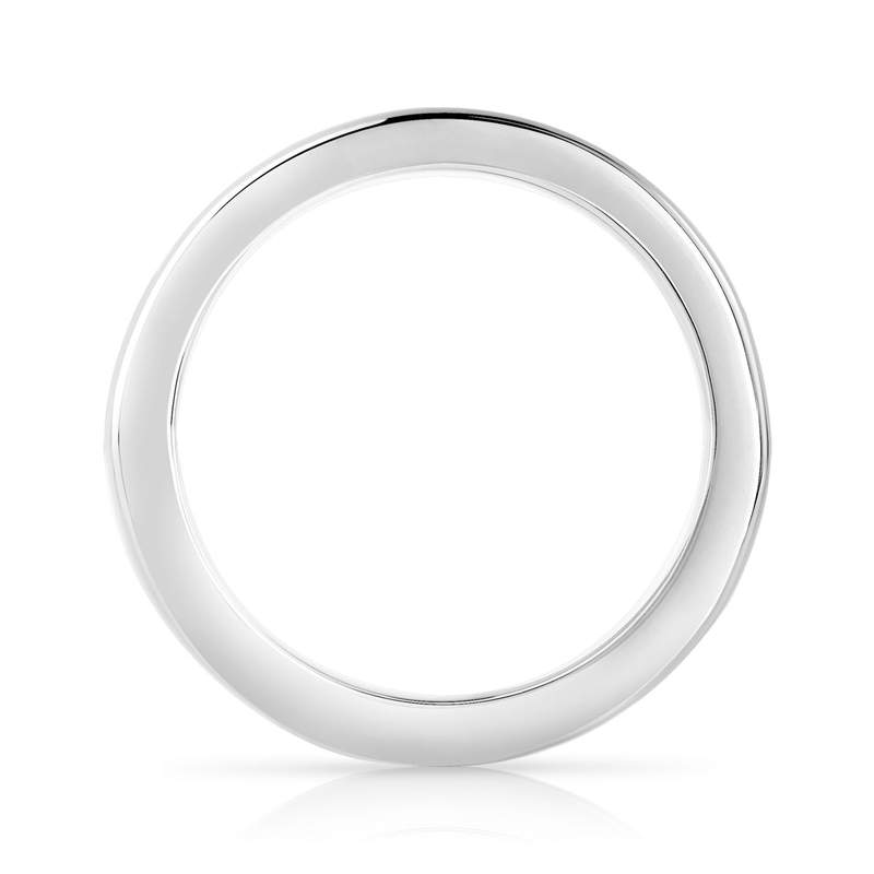 Alliance demi-tour or 750 blanc diamant - vue 2