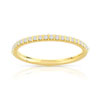 Alliance demi-tour or 750 jaune diamants synthétiques 0.15 ct. - vue V1