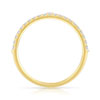 Alliance demi-tour or 750 jaune diamants synthétiques 0.15 ct. - vue V2
