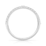 Alliance or 750 blanc demi-tour diamants synthétiques 0,15 carat - vue 2