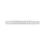Alliance or 750 blanc demi-tour diamants synthétiques 0,15 carat - vue 3