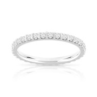 Alliance or 750 blanc diamants synthétiques 0.50ct