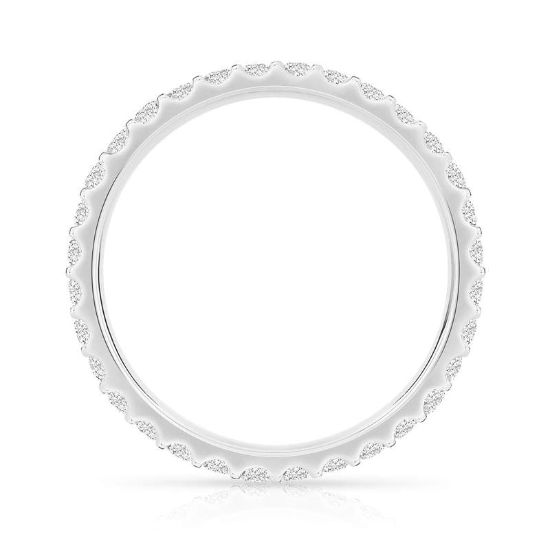 Alliance or 750 blanc diamants synthétiques 0.50ct - vue 2
