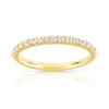 Alliance demi-tour or 750 jaune diamants synthétiques 0.25 ct. - vue V1
