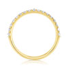 Alliance demi-tour or 750 jaune diamants synthétiques 0.25 ct. - vue V2