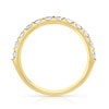 Alliance demi-tour or 750 jaune diamants synthétiques 0.50 ct. - vue V2