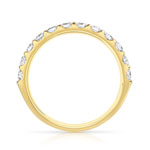 Alliance demi-tour or 750 jaune diamants synthétiques 0.50 ct. - vue 2