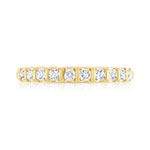Alliance demi-tour or 750 jaune diamants synthétiques 0.50 ct. - vue 3