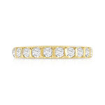 Alliance demi-tour or 750 jaune diamants synthétiques 0.75 ct. - vue 3