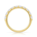 Alliance demi-tour or 750 jaune diamants synthétiques 1 ct. - vue 2