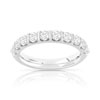 Alliance demi-tour or 750 blanc diamants synthétiques 1 ct. - vue V1