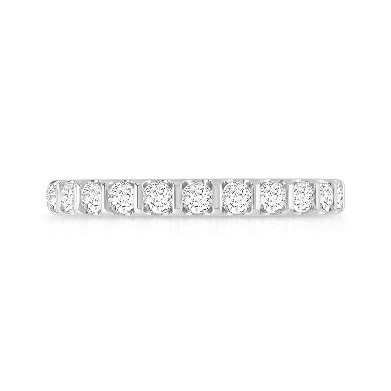 Alliance or 750 blanc diamants synthétiques 1 carat - vue 3