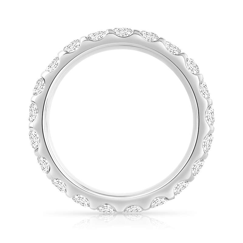 Alliance or 750 blanc diamants synthétiques total 1.50 carat - vue 2