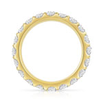 Alliance or 750 jaune diamants synthétiques total 2 carats - vue 2