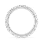 Wedding ring in gold 750 white synthetic diamonds total 2 carats - view 2