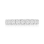 Wedding ring in gold 750 white synthetic diamonds total 2 carats - view 3