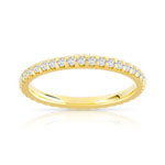 Alliance or 750 jaune diamants synthétiques 0.50 carat - vue 1
