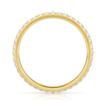Alliance or 750 jaune diamants synthétiques 0.50 carat - vue 2