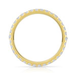 Alliance or 750 jaune diamants synthétiques 0.75 carat - vue 2