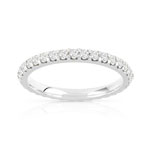 Alliance or 750 blanc diamants synthétiques 0.75 carat - vue 1