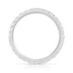 Wedding ring in gold 750 white synthetic diamonds total 1 carat - view 2