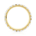 Alliance or 750 jaune diamants synthétiques total 1,50 carat - vue 2
