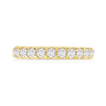 Alliance or 750 jaune diamants synthétiques total 1,50 carat - vue 3