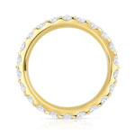 Wedding ring gold 750 yellow synthetic diamond total 2 carats - view 2