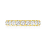 Wedding ring gold 750 yellow synthetic diamond total 2 carats - view 3