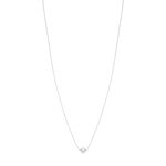 Collier or blanc 750 diamants synthétiques 0.20 carat - vue 2