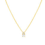Collier or jaune 750 diamants synthétiques 0.34 carat - vue 1