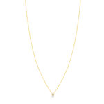 Collier or jaune 750 diamants synthétiques 0.34 carat - vue 2