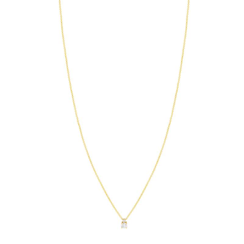 Collier or jaune 750 diamants synthétiques 0.34 carat - vue 2