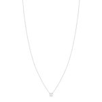 Collier or blanc 750, diamant synthétique 0.18 carat - vue 2