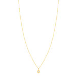 Collier or jaune 750 diamant synthétique 0.18 carat - vue 2
