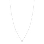 Collier or blanc 750 diamants synthétiques 0.10 carat - vue 2