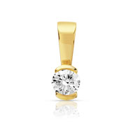 Pendentif or jaune 750 diamant synthétique 0.30 carat