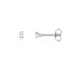 Boucles d'oreilles or blanc 750 diamant synthétique 0.10 carat - vue V1