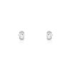 Boucles d'oreilles or blanc 750 diamant synthétique 0.20 carat - vue VD1