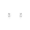 Boucles d'oreilles or blanc 750 diamant synthétique 0.30 carat - vue VD1