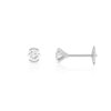 Boucles d'oreilles or blanc 750 diamant synthétique 0.40 carat - vue VD1