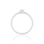 Solitaire or blanc 750 diamant synthétique 0.23 carat - vue 2