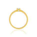 Solitaire or jaune 750 diamant synthétique 0.23 carat - vue 2