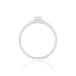 Solitaire or blanc 750 diamant synthétique 0.29 carat - vue 2