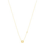 Collier or 375 jaune diamants synthétiques - vue 2